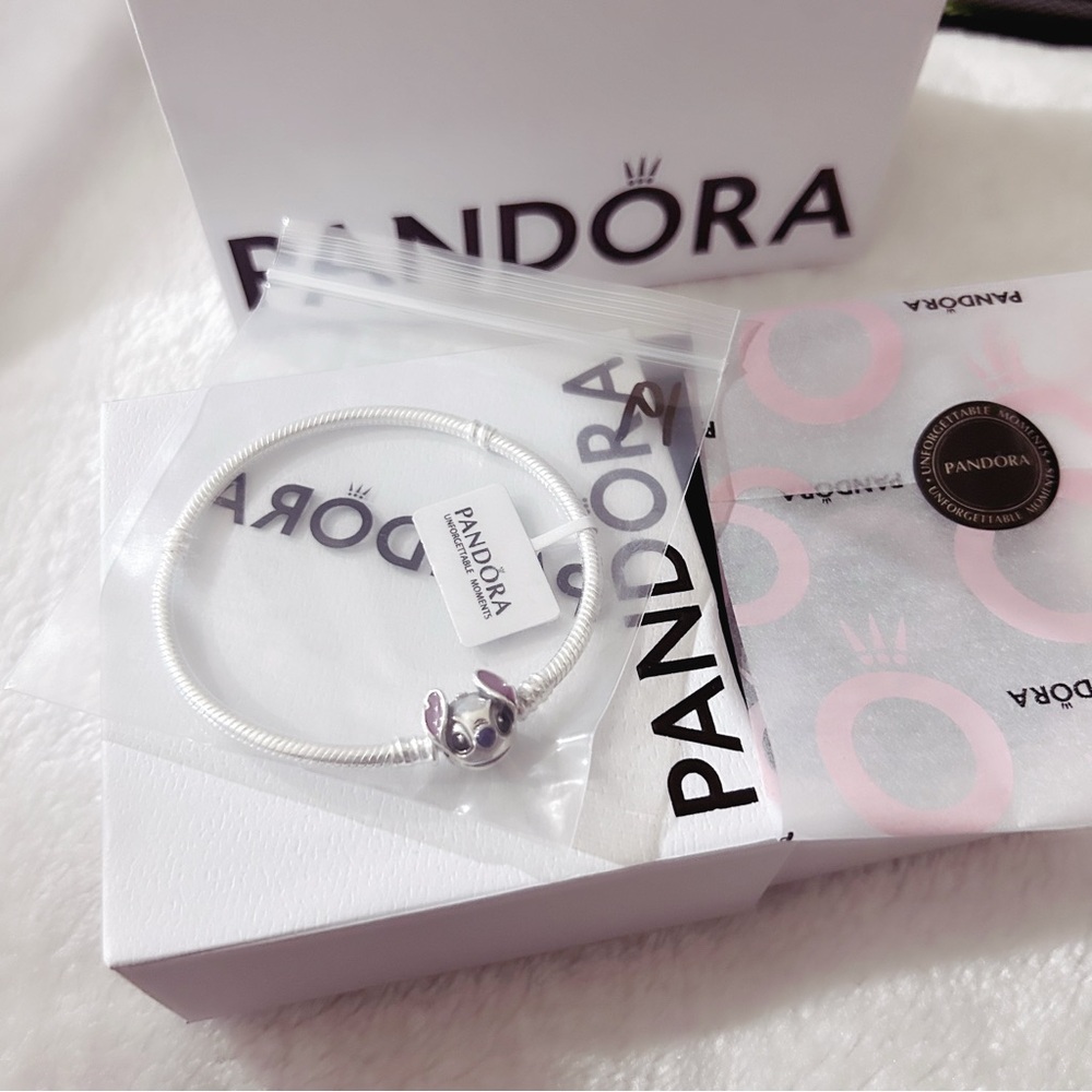 PANDORA Disney Stitch Snake Chain Bracelet (19cm|7.5”) w/box - Picture 8 of 10